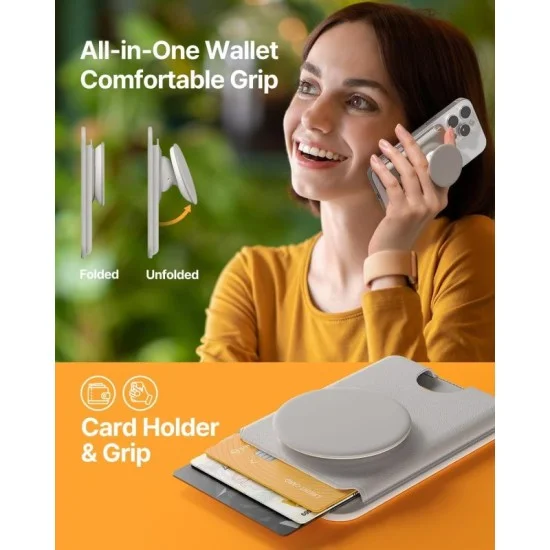 Sinjimoru M-Tap Tok Grip Wallet - Grey